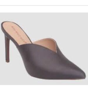 Who What Wear Matilda Satin Dip-Front Heeled Mules – Size 10